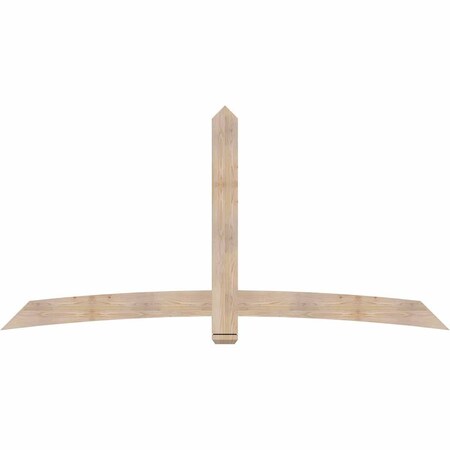 Ekena Millwork Bellingham Smooth Timber Gable Bracket, Douglas Fir, 96"W x 48"H x 1 1/2"D x 5 1/2"F, 12/12 Pitch GBW096X48X0206BEL00SDF